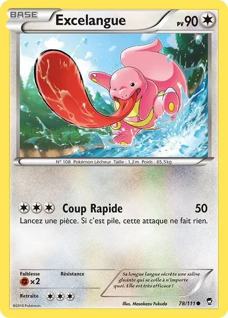 Excelangue, carte Pokémon FFI 78 — extension Poings Furieux