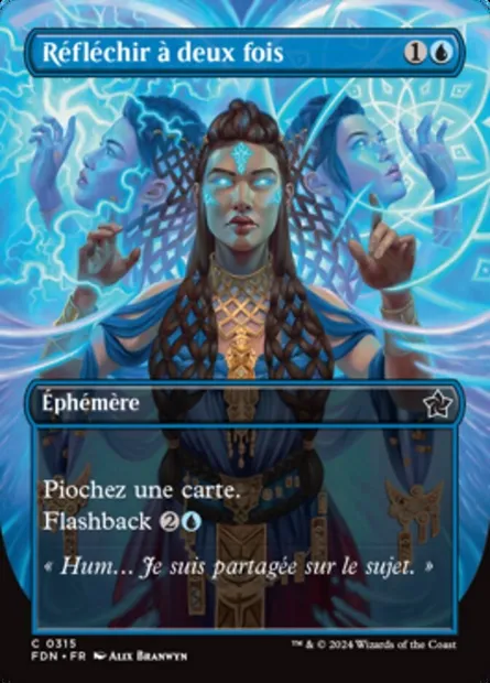 Réfléchir à deux fois, carte Magic FDN 315 — extension Foundations