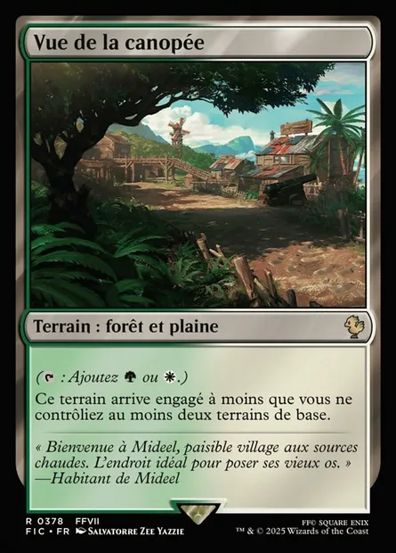 Vue de la canopée, carte Magic FIC 378 — extension Final Fantasy Commander