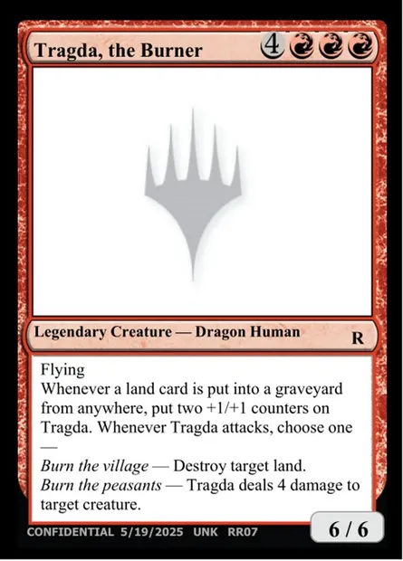 Tragda, the Burner, carte Magic UNK RR07 — extension Unknown Event