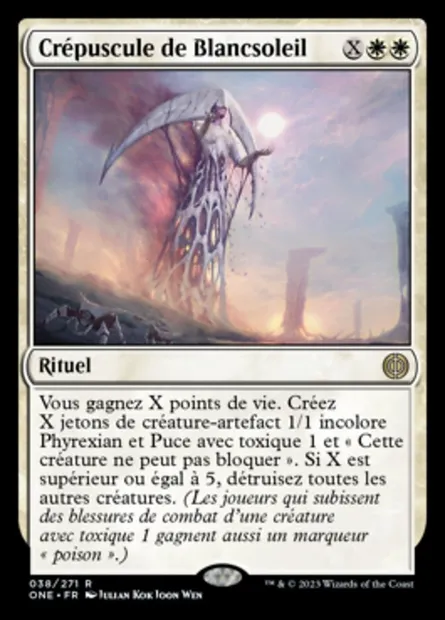 Crépuscule de Blancsoleil, carte Magic ONE 38 — extension Tous Phyrexians