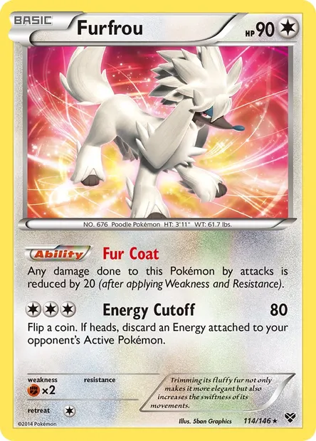 Furfrou, Pokémon card XY 114 — XY set