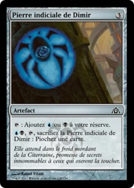Pierre indiciale de Dimir, carte Magic DGM 138 — extension Le labyrinthe du dragon