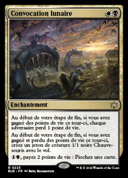 Convocation lunaire, carte Magic BLB 223 — extension Bloomburrow