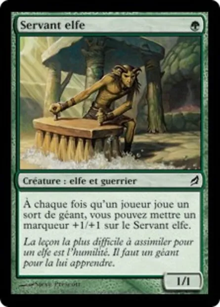 Servant elfe, carte Magic LRW 206 — extension Lorwyn