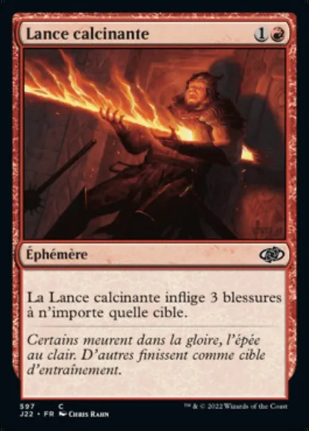 Lance calcinante, carte Magic J22 597 — extension Jumpstart 2022