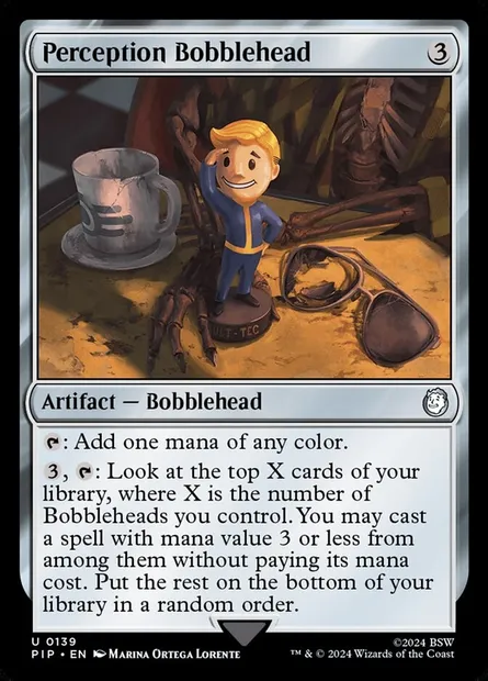 Perception Bobblehead, Magic card PIP 139 — Fallout set