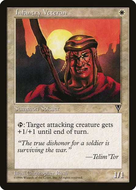 Infantry Veteran, Magic card VIS 9 — Visions set