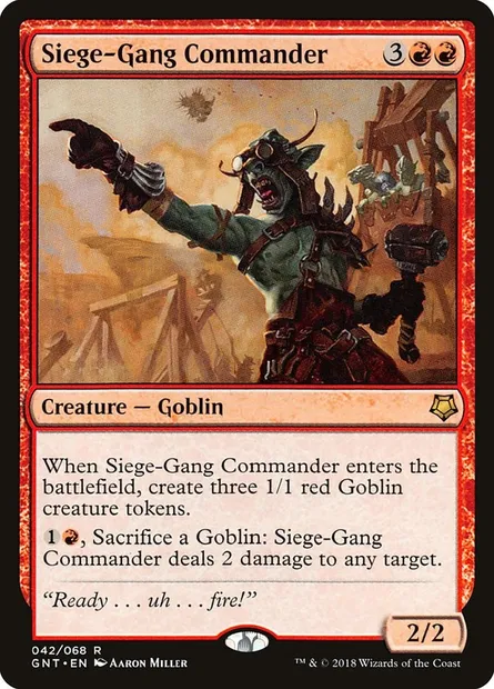 Siege-Gang Commander, Magic card GNT 42 — Game Night set