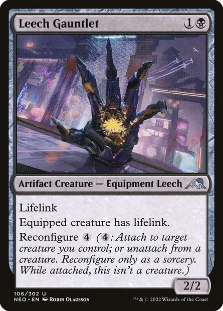 Leech Gauntlet, Magic card NEO 106 — Kamigawa: Neon Dynasty set
