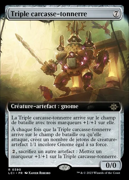 Triple carcasse-tonnerre, carte Magic LCI 390 — extension The Lost Caverns of Ixalan