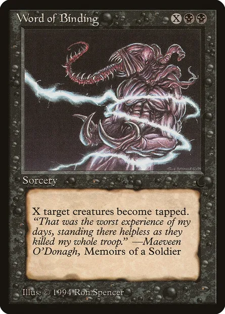 Mot d'entraves, carte Magic DRK 55 — extension The Dark