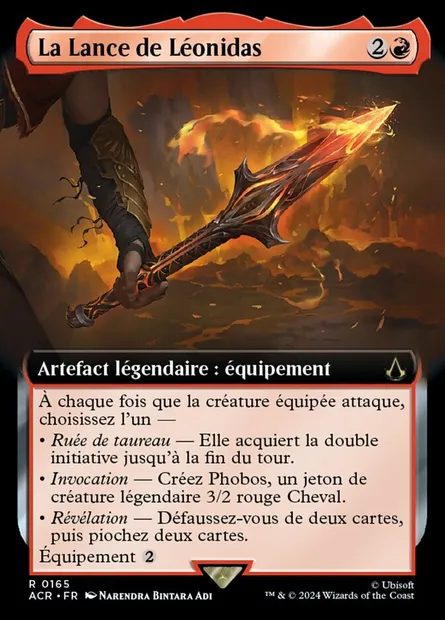 La Lance de Léonidas, carte Magic ACR 165 — extension Assassin's Creed