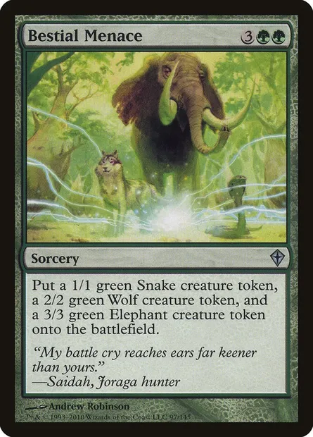 Bestial Menace, Magic card WWK 97 — Worldwake set