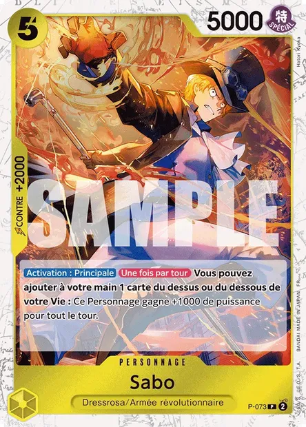 Sabo, carte One Piece P-073 — extension Carte promo