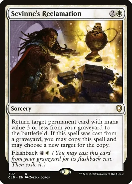 Sevinne's Reclamation, Magic card CLB 707 — Commander Legends: Battle for Baldur's Gate set