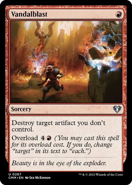 Vandalblast, Magic card CMM 267 — Commander Masters set