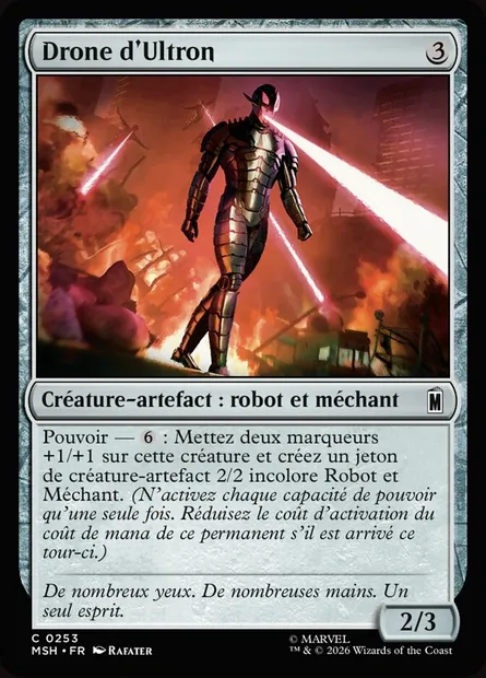 Drone d'Ultron, carte Magic MSH 253 — extension Marvel Super Heroes