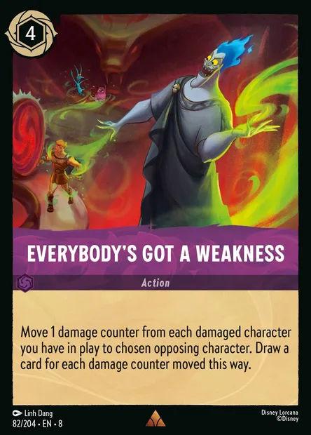 Everybody's Got a Weakness, Disney Lorcana card CH8-082 — The Reign of Jafar set
