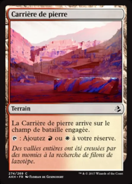 Carrière de pierre, carte Magic AKH 274 — extension Amonkhet