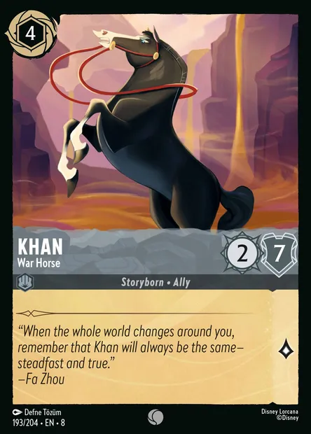 Khan - War Horse, Disney Lorcana card CH8-193 — The Reign of Jafar set
