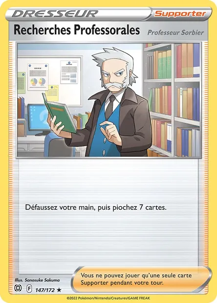 Recherches Professorales, carte Pokémon BRS 147 — extension Stars Étincelantes