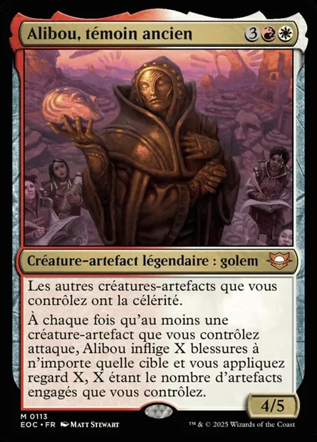 Alibou, témoin ancien, carte Magic EOC 113 — extension Edge of Eternities Commander