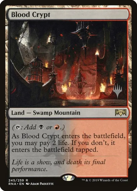 Blood Crypt, Magic card PRNA 245p — Ravnica Allegiance Promos set