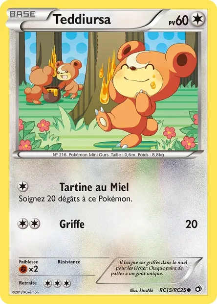 Teddiursa, carte Pokémon LTR RC15 — extension Legendary Treasures
