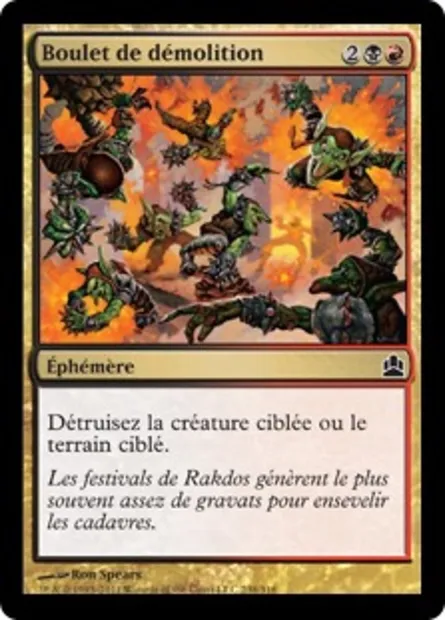 Boulet de démolition, carte Magic CMD 238 — extension Commander 2011