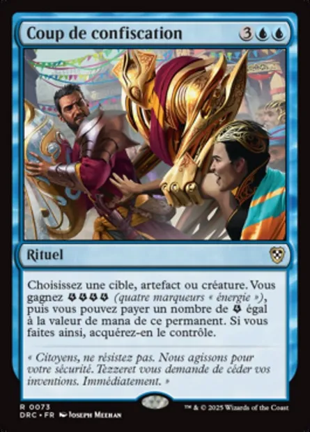 Coup de confiscation, carte Magic DRC 73 — extension Aetherdrift Commander