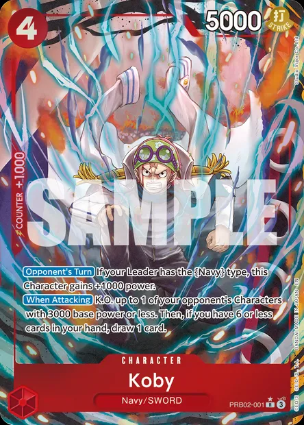 Koby, One Piece card PRB02-001 — ONE PIECE CARD THE BEST vol.2 set