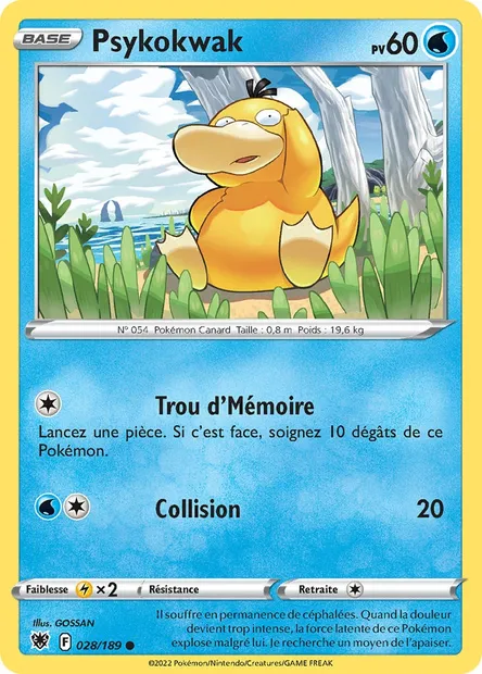 Psykokwak, carte Pokémon ASR 028 — extension Astres Radieux