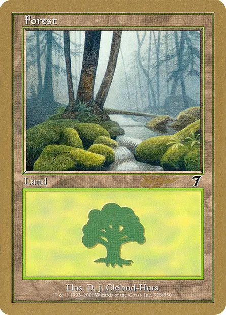 Forêt, carte Magic WC02 shh328 — extension World Championship Decks 2002