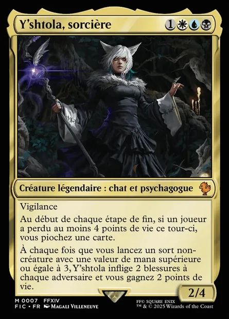 Y'shtola, sorcière, carte Magic FIC 7 — extension Final Fantasy Commander