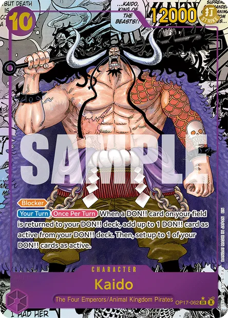 Kaido, One Piece card OP17-062 — THE WORLD’S STRONGEST WARRIORS set