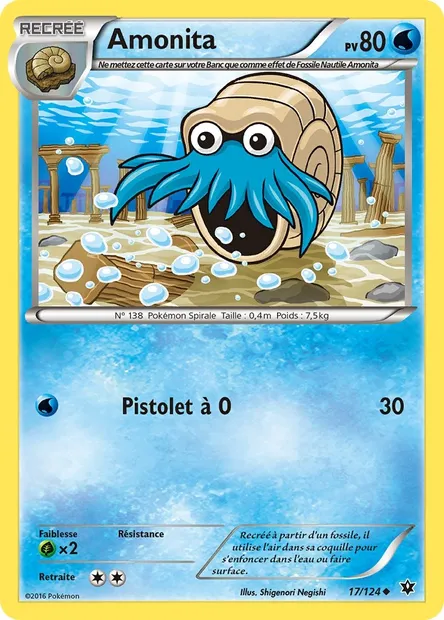 Amonita, carte Pokémon FCO 17 — extension Impact des Destins