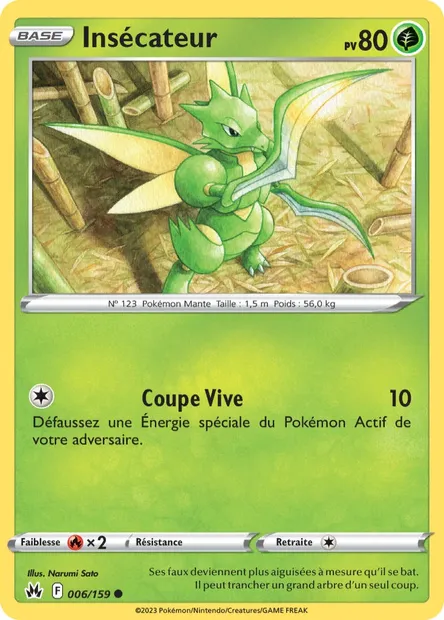 Insécateur, carte Pokémon CRZ 006 — extension Zénith Suprême