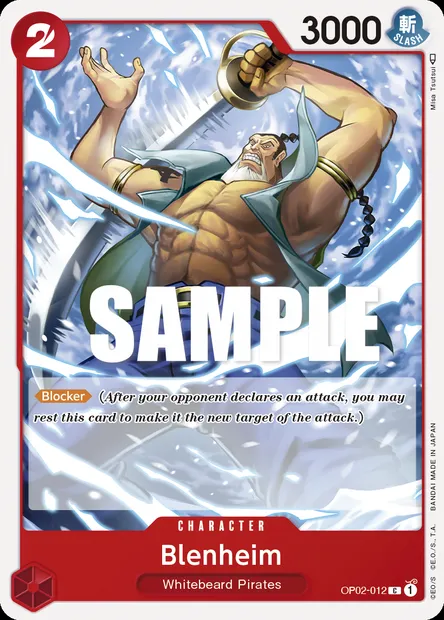 Blenheim, One Piece card OP02-012 — PARAMOUNT WAR set
