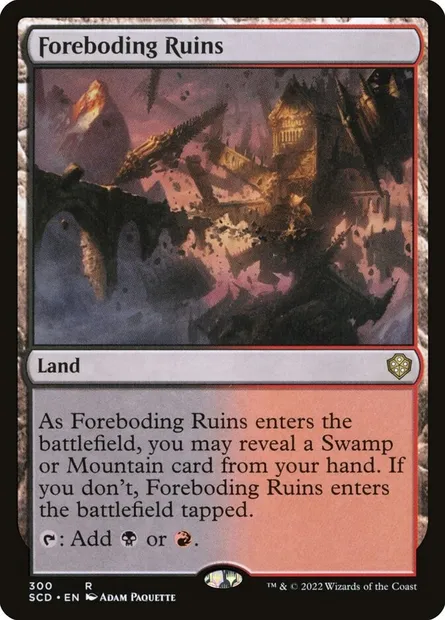 Foreboding Ruins, Magic card SCD 300 — Starter Commander Decks set
