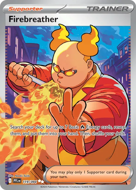 Firebreather, Pokémon card PFL 119 — Phantasmal Flames set