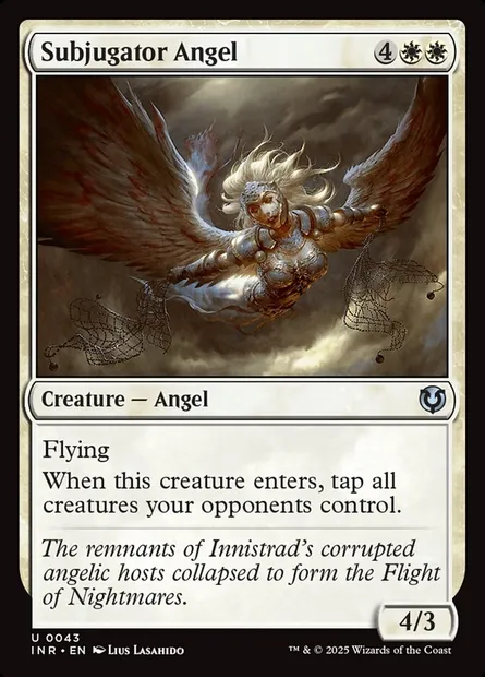 Subjugator Angel, Magic card INR 43 — Innistrad Remastered set
