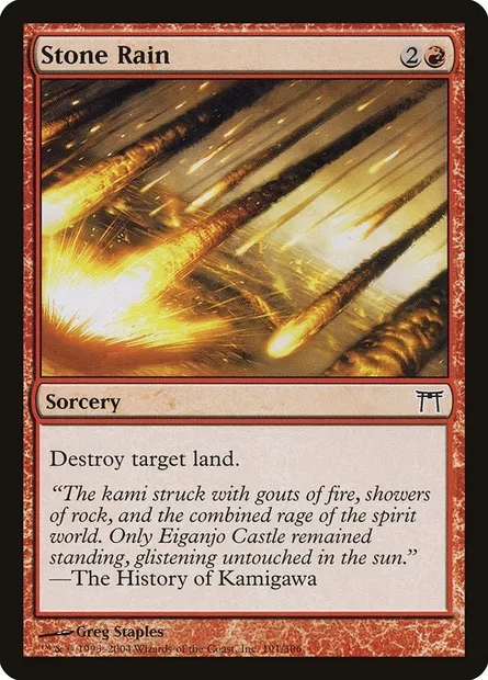 Stone Rain, Magic card CHK 191 — Champions of Kamigawa set
