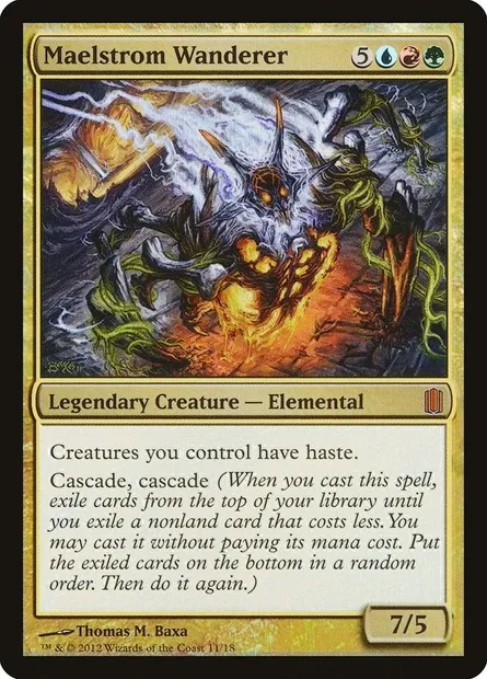 Maelstrom Wanderer, Magic card CM1 11 — Commander's Arsenal set