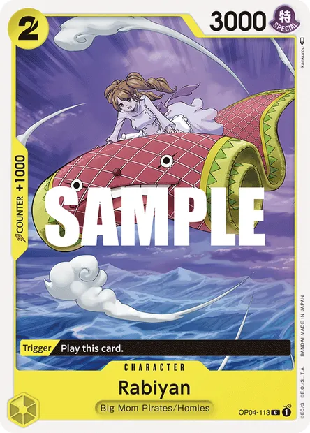Rabiyan, carte One Piece OP04-113 — extension KINGDOMS OF INTRIGUE