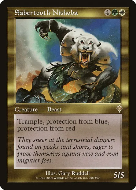 Sabertooth Nishoba, Magic card INV 268 — Invasion set