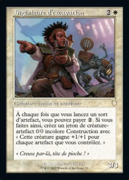 Ingénieure d'excavation, carte Magic BRC 71 — extension The Brothers' War Commander