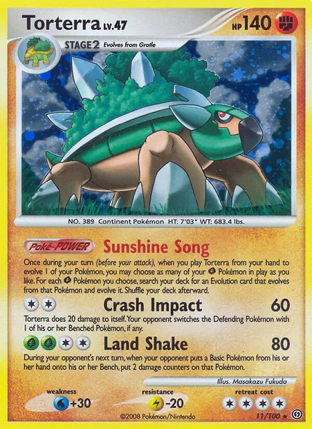Torterra, Pokémon card SF 11 — Stormfront set