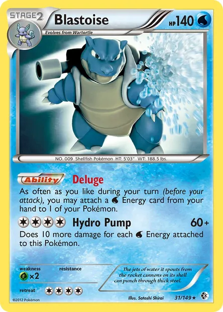 Blastoise, Pokémon card BCR 31 — Boundaries Crossed set
