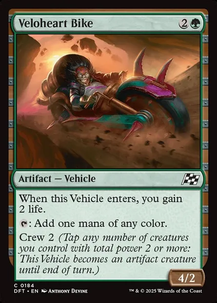 Veloheart Bike, Magic card DFT 184 — Aetherdrift set